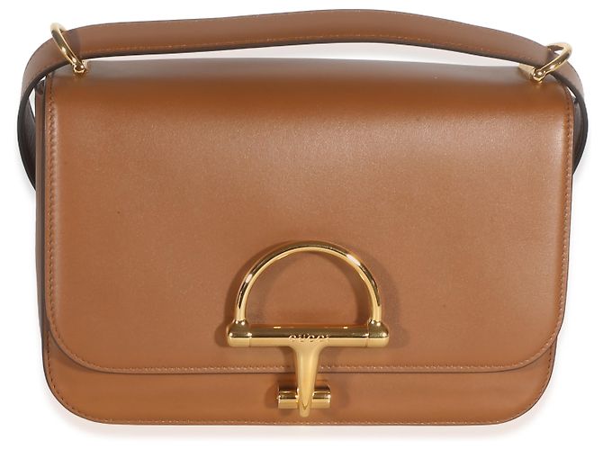 Borsa a tracolla piccola Siena Gucci in pelle di vitello liscia marrone - vista 8