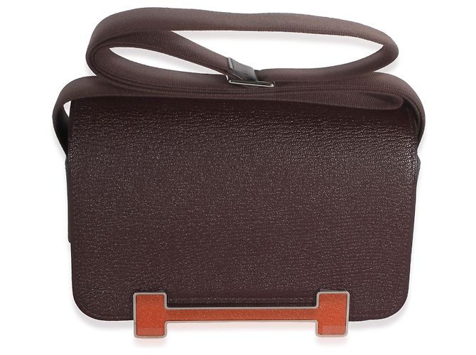 Hermès Rouge Sellier Cuivre Chevre Mysore Geta PHW Rot - Ansicht 8
