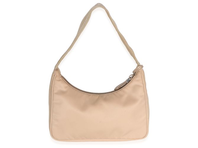 Prada Desert Beige Nylon Tessuto Re-Edition 2000 Mini Hobo - vista 2