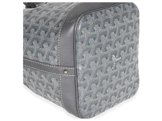 Goyard Petit Flot Eimerbag aus grauem Goyardine Canvas Braun - Ansicht 7