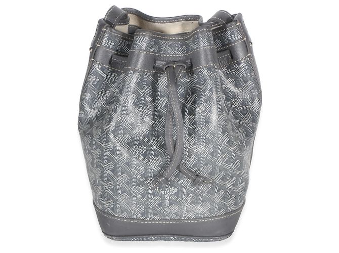 Goyard Petit Flot Eimerbag aus grauem Goyardine Canvas Braun - Ansicht 8