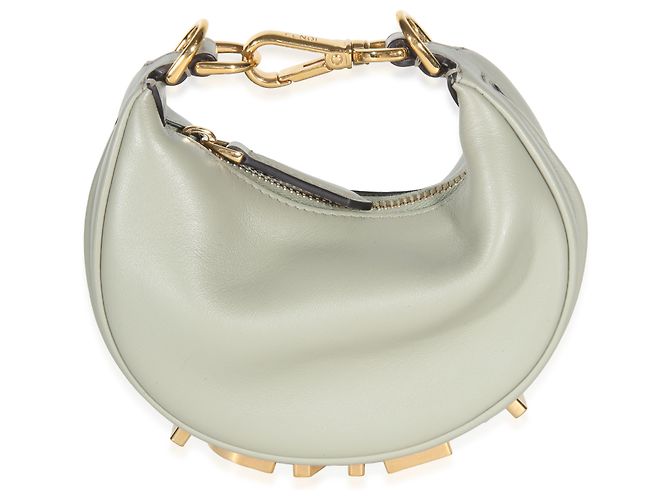 Fendi Mento Vitello Grace Nano Fendigraphy Hobo Verde - vista 8