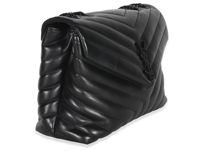Autre Marque Borsa Loulou Medium in pelle di vitello nera trapuntata con monogramma Y di Saint Laurent Nero - vista 4