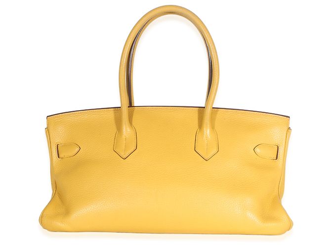 Hermès Soleil Clemence Shoulder Birkin 42 JPG PHW Giallo - vista 2