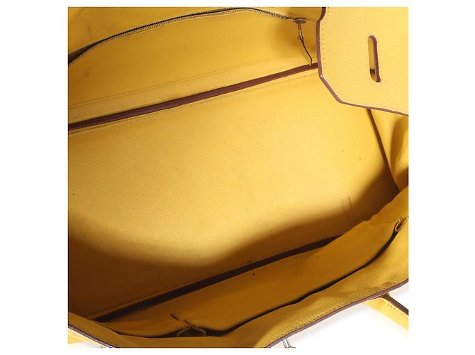 Hermès Soleil Clemence Shoulder Birkin 42 JPG PHW Giallo - vista 5