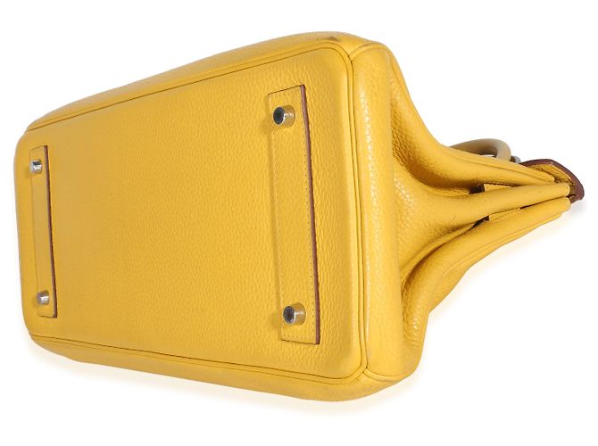 Hermès Soleil Clemence Shoulder Birkin 42 JPG PHW Giallo - vista 6