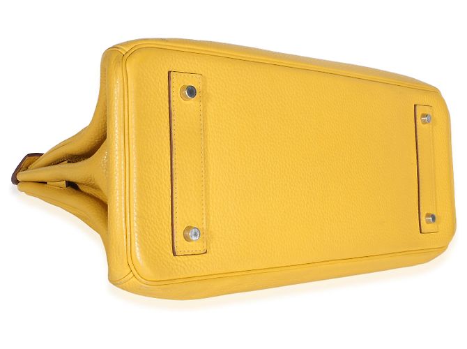Hermès Soleil Clemence Shoulder Birkin 42 JPG PHW Giallo - vista 7