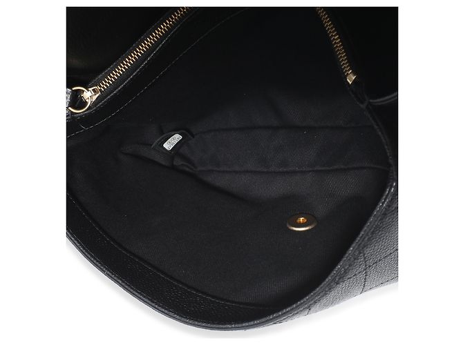 Gabrielle Chanel Chic Affinity Medium Top Handle Tasche aus schwarzem gestepptem Caviar-Leder - Ansicht 5