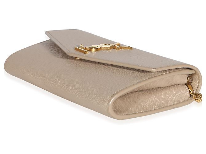 Autre Marque Portefeuille à chaîne Uptown Saint Laurent Dark Beige Grain De Poudre - vue 6