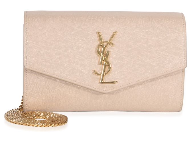 Autre Marque Portefeuille à chaîne Uptown Saint Laurent Dark Beige Grain De Poudre - vue 8
