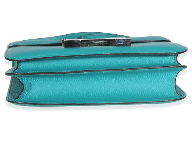 Hermès Bleu Paon Menthe Epsom Verso Constance 24 Blu - vista 6