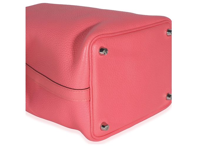 Hermès Rose Confetti Clemence Picotin Lock 18 PHW Rosa - vista 4