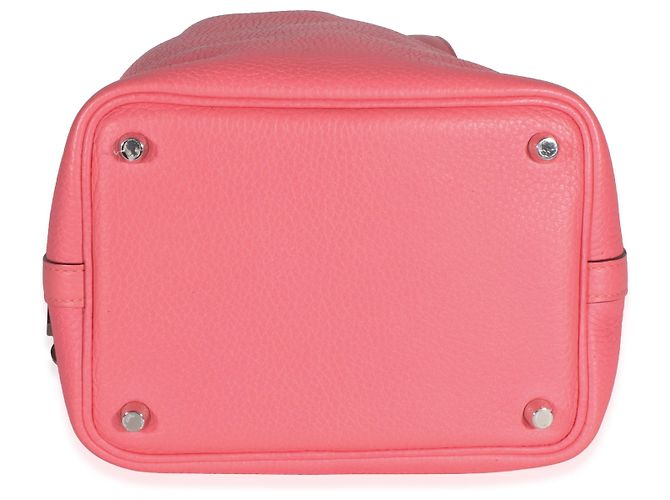 Hermès Rose Confetti Clemence Picotin Lock 18 PHW Rosa - vista 5