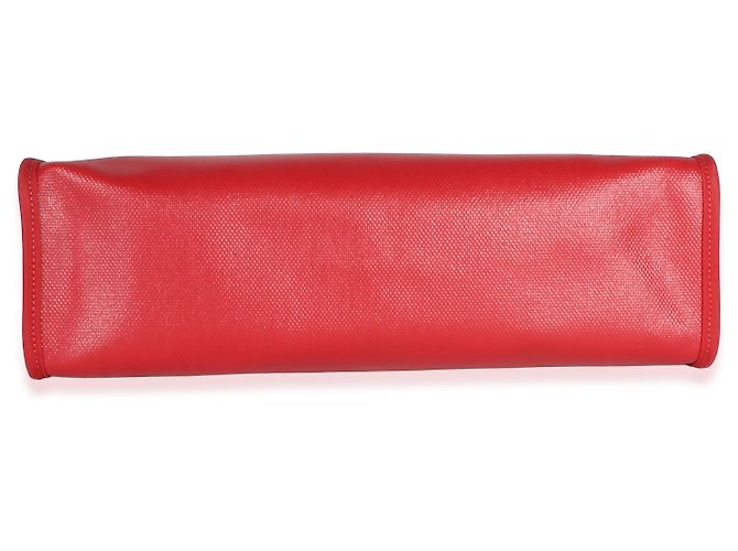 Hermès Rouge Piment Vache Hunter Berline Canvas Toile Herbag Zip 31 Rot - Ansicht 5