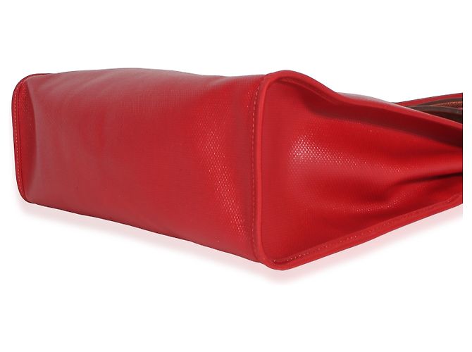Hermès Rouge Piment Vache Hunter Berline Canvas Toile Herbag Zip 31 Rot - Ansicht 6