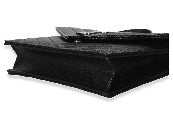 Autre Marque Portafoglio a catena Saint Laurent Classic Cassandre in pelle grain de poudre nera Nero - vista 6