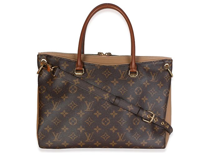 Louis Vuitton Sesame Monogram Canvas Pallas MM Marrom Multicor - vista 2