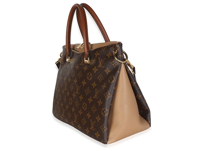 Louis Vuitton Sesame Monogram Canvas Pallas MM Marrom Multicor - vista 3