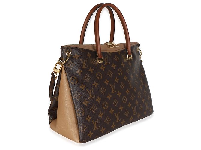 Louis Vuitton Sesame Monogram Canvas Pallas MM Marrom Multicor - vista 4
