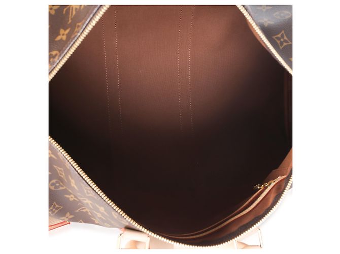 Louis Vuitton Monogram Canvas Keepall Bandouliere 45 Castaño - vista 5