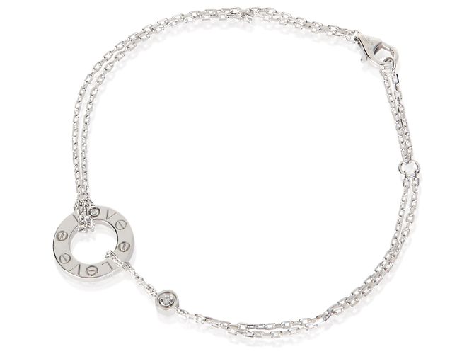 Bracciale Love Cartier in oro bianco e diamanti - vista 2