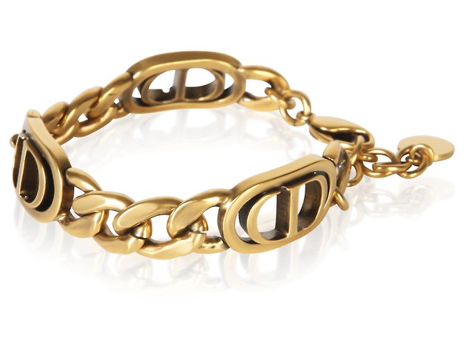 Bracciale a maglie CD placcato oro Christian Dior - vista 2
