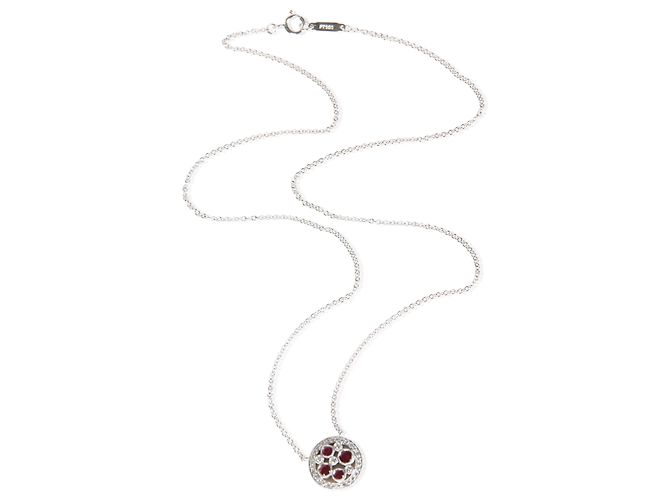 Pendente Cobblestone in platino, rubini e diamanti Tiffany & Co. - vista 3