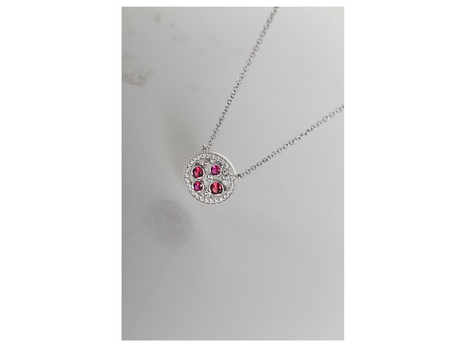Pendente Cobblestone in platino, rubini e diamanti Tiffany & Co. - vista 4