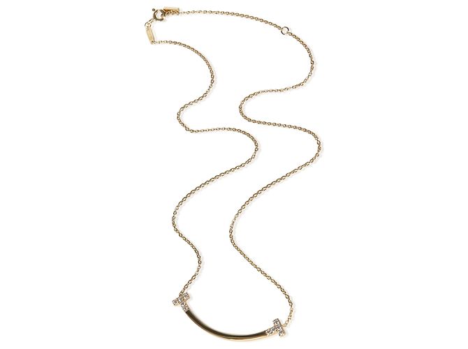 Collana Tiffany T Smile Medium Model in oro giallo e diamanti Tiffany & Co. - vista 2