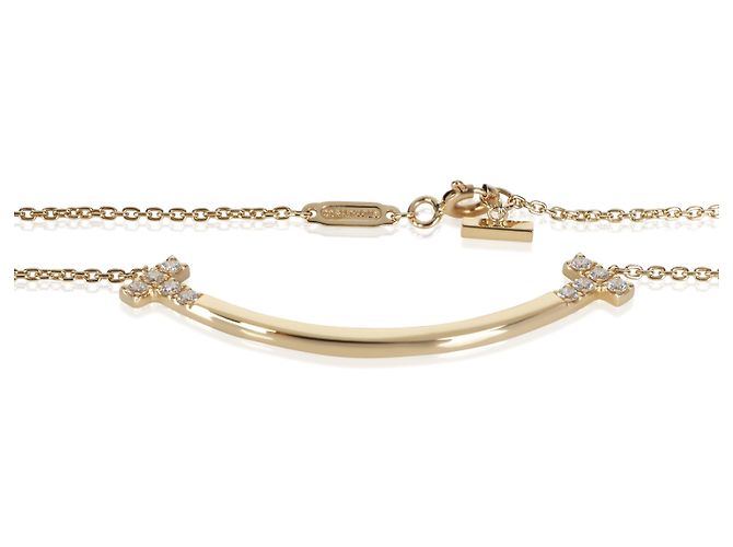 Collana Tiffany T Smile Medium Model in oro giallo e diamanti Tiffany & Co. - vista 3
