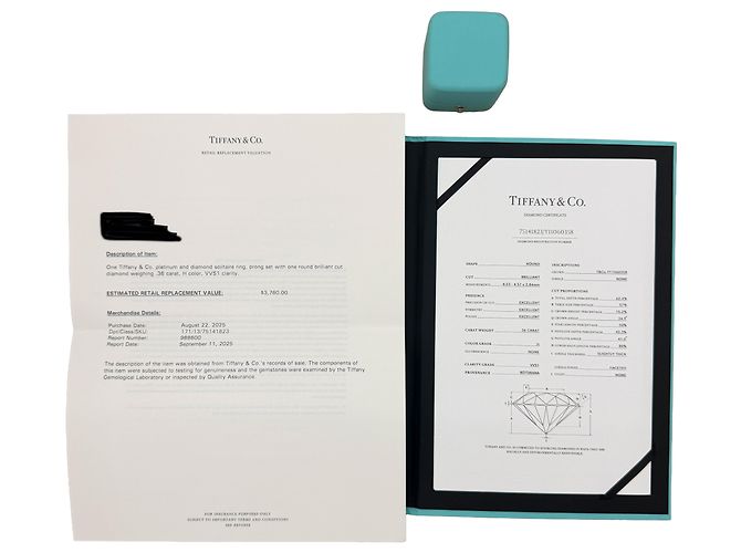 Tiffany & Co. Verlobungsring mit rundem Brillanten 0.36 ct - Ansicht 5
