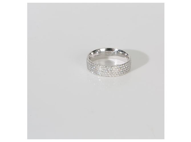 Tiffany & Co. Anello Metro a 5 giri in oro bianco e diamanti - vista 5