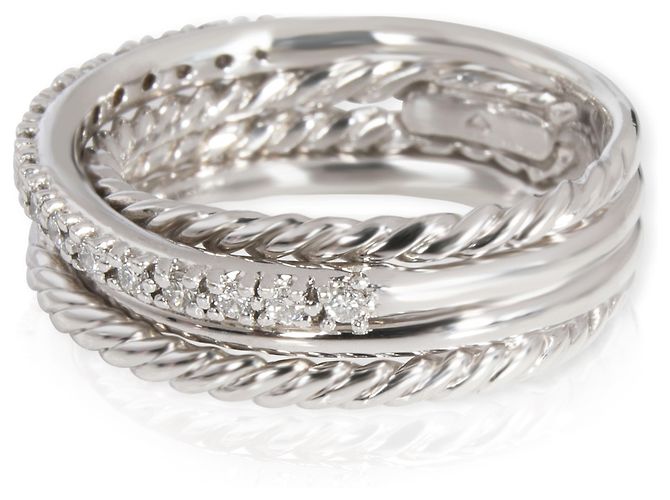 David Yurman Crossover Ring aus Sterlingsilber und Diamanten - Ansicht 3