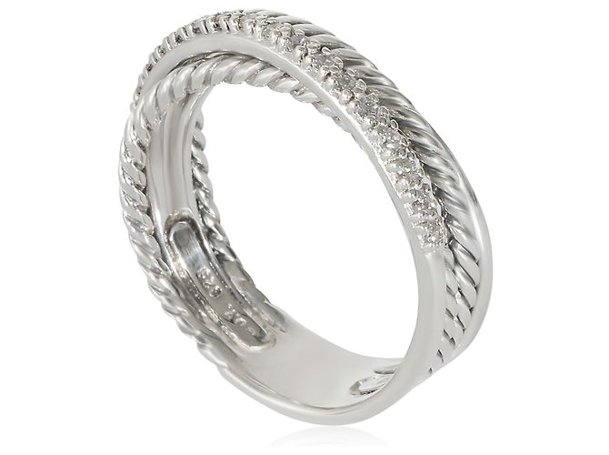 David Yurman Crossover Ring aus Sterlingsilber und Diamanten - Ansicht 5