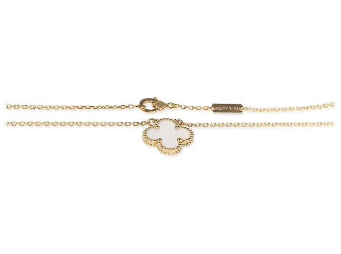 Pendente Vintage Alhambra in Oro Giallo e Madreperla Van Cleef & Arpels - vista 2
