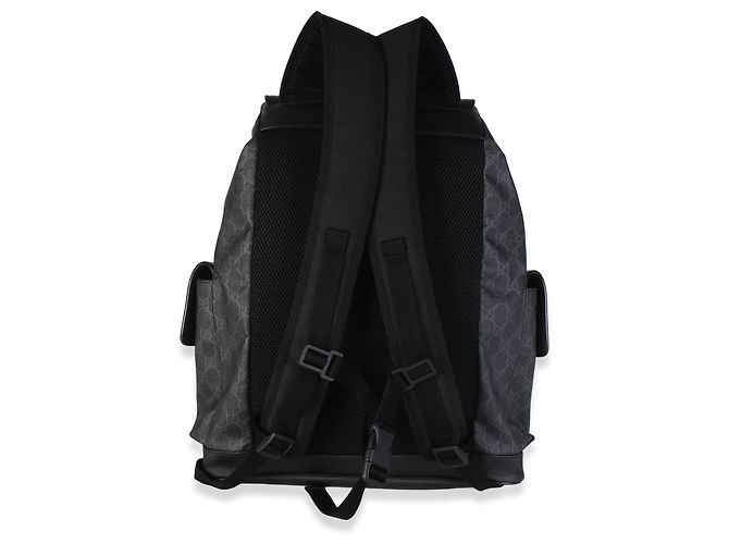 Dionysus Mochila Gucci em canvas GG Supreme macio preto e couro de bezerro com Web e fivela dupla - vista 2