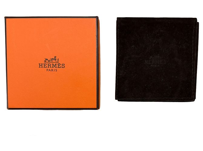 Bracciale borchiato Mini Dog Clous Carrés placcato oro Hermès - vista 4