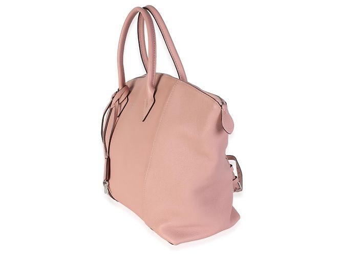 Louis Vuitton Magnolia Pink Soft Taurillon Lockit MM Rosa - vista 3