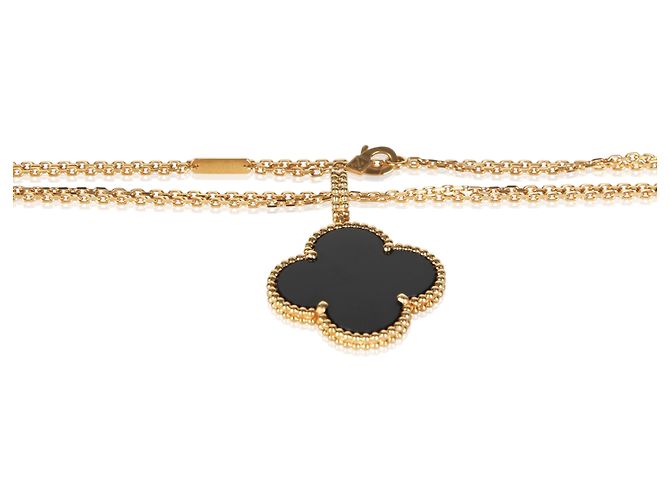 Colar Magic Alhambra Van Cleef & Arpels em ouro amarelo e ônix - vista 2