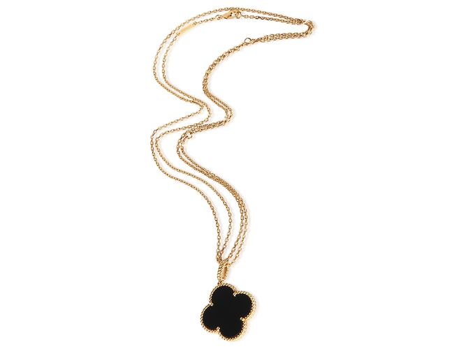 Colar Magic Alhambra Van Cleef & Arpels em ouro amarelo e ônix - vista 3