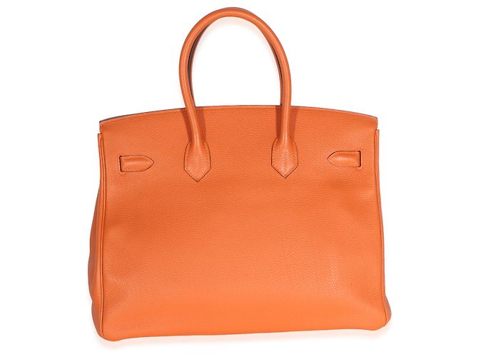 Hermès Orange Togo Birkin 35 GHW Arancione - vista 2