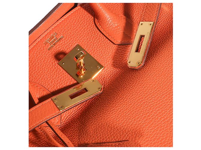 Hermès Orange Togo Birkin 35 GHW Arancione - vista 5