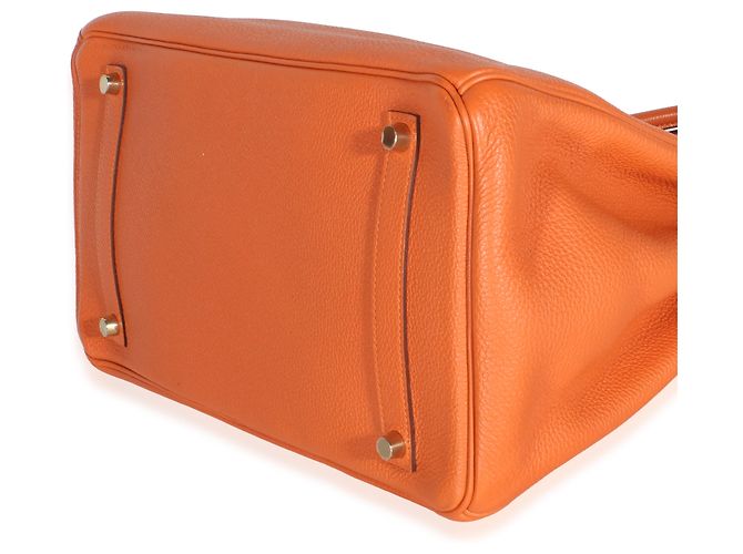 Hermès Orange Togo Birkin 35 GHW Arancione - vista 6
