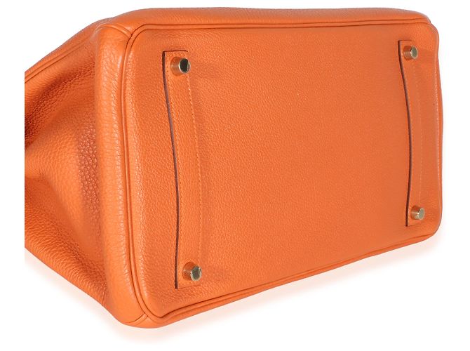 Hermès Orange Togo Birkin 35 GHW Arancione - vista 7