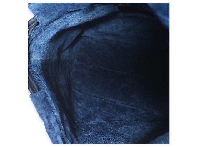 Baguette Fendi Blue Abyss FF Flocked Denim Drawstring Backpack - view 5