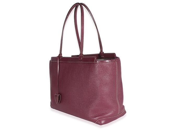 Goyard Bordeaux Leather Goyardine Bellechasse PM Porpora - vista 3