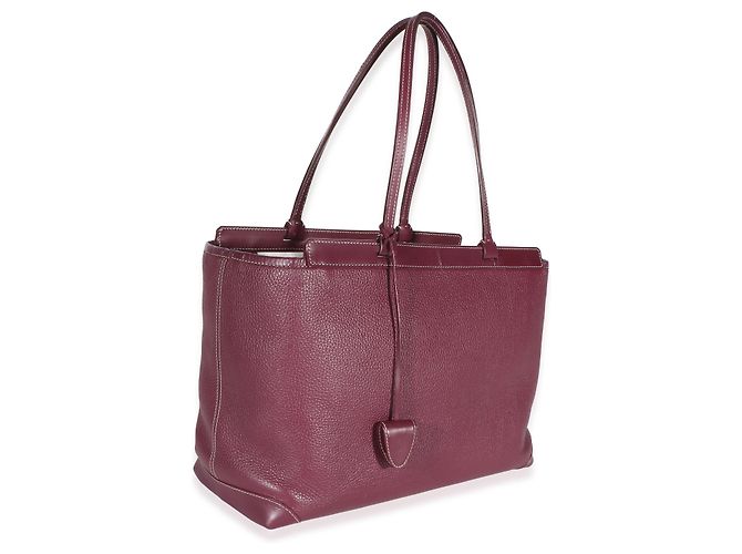 Goyard Bordeaux Leather Goyardine Bellechasse PM Porpora - vista 4