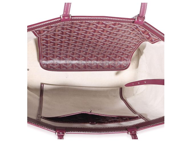 Goyard Bordeaux Leather Goyardine Bellechasse PM Porpora - vista 5