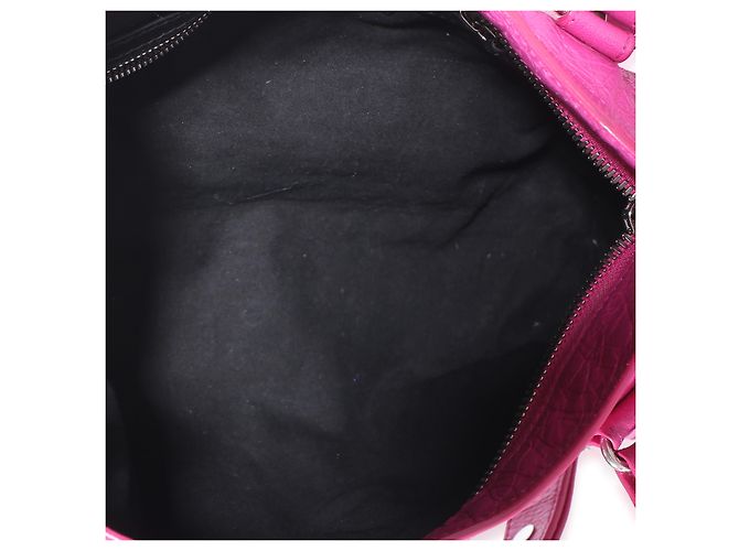 Borsa Balenciaga Le City Small in Agnello Rose Magenta con Hardware Classico Rosa - vista 5