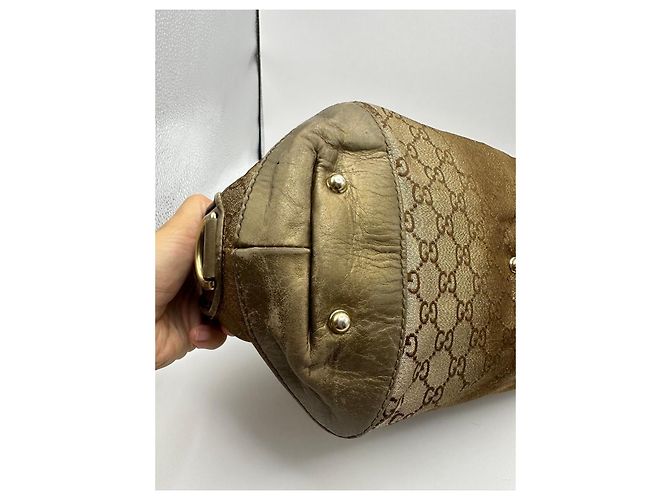 Gucci Monogram Boston Bag mit Herz-Anhänger Braun - Ansicht 12
